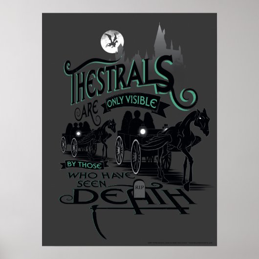Harry Potter | Thestrals Typografie Grafisch Poster (Voorkant)