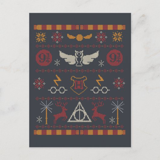 HARRY POTTER™ Thleed Cross-Stitch Pattern Feestdagenkaart (Voorkant)