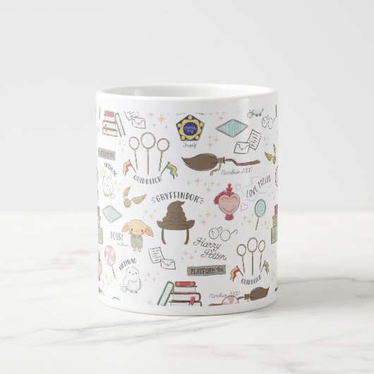 HARRY POTTER™ Tiny Magic Pattern Extra Grote Beker (Voorkant)