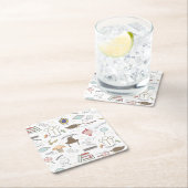 HARRY POTTER™ Tiny Magic Pattern Vierkante Kartonnen Onderzetter (Insitu)