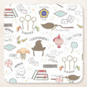 HARRY POTTER™ Tiny Magic Pattern Vierkante Kartonnen Onderzetter (Voorkant)