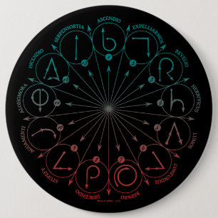 Harry Potter Toverformule Tover Spreuken & Charm Ronde Button 6,0 Cm