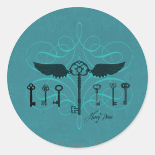Harry Potter toverspreuk Vliegende Sleutels Ronde Sticker