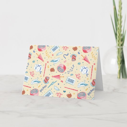 HARRY POTTER™ Verjaardagsfeestpatroon Kaart (Voorkant)