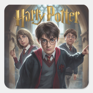 harry potter vierkante sticker