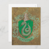 Harry Potter| Vintage Slytherin Briefkaart (Voorkant / Achterkant)