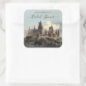 Harry Potter | Vrijgezellenfeest Hogwarts Castle Vierkante Sticker (Tas)
