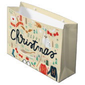 Harry Potter | Vrolijk kerstfeest met feestelijke Groot Cadeauzakje (Voorkant Gekanteld)