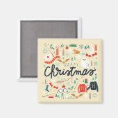 Harry Potter | Vrolijk kerstfeest met feestelijke Magneet (Voorkant / Achterkant)