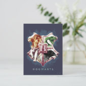 Harry Potter| Waterverf HOGWARTS™ Crest Briefkaart (Staand voorkant)