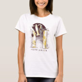 Harry Potter | Waterverf HUFFLEPUFF™-badger T-shirt (Voorkant)