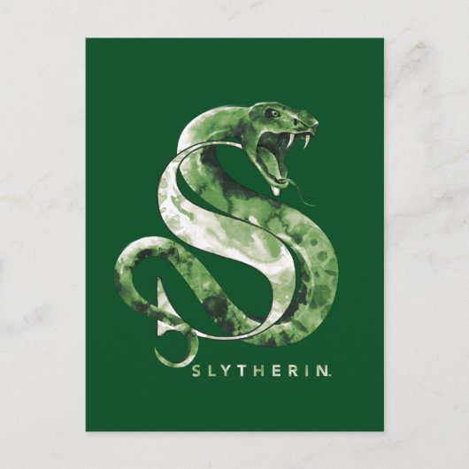Harry Potter | Waterverf SLYTHERIN™-slang Briefkaart (Voorkant)