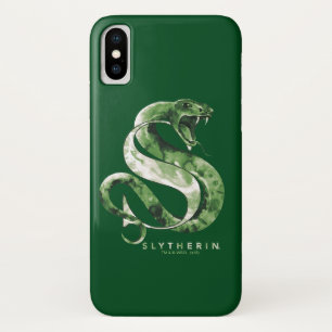 Harry Potter   Waterverf SLYTHERIN™-slang iPhone X Hoesje