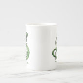 Harry Potter | Waterverf SLYTHERIN™-slang Porselein Kop (Voorkant)