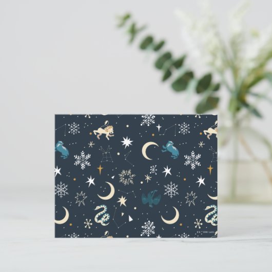 Harry Potter | Winter Constellation Pattern Feestdagenkaart (Staand voorkant)