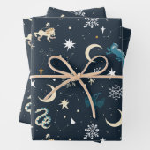 Harry Potter | Winter Constellation Pattern Inpakpapier Vel (In situ)