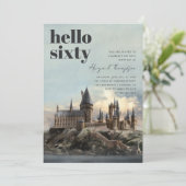 Harry Potter | Zweinstein Castle 60e verjaardag Kaart (Staand voorkant)