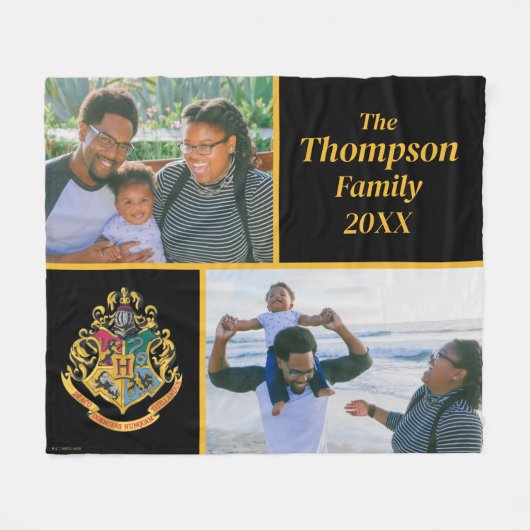 Harry Potter | Zweinstein Crest Family Foto Fleece Deken (Voorkant (Horizontaal))