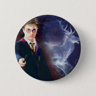 Harry Potters herten Patronus Ronde Button 5,7 Cm