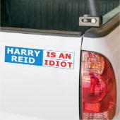 Harry Reid is een idioot Bumpersticker (Op Truck)