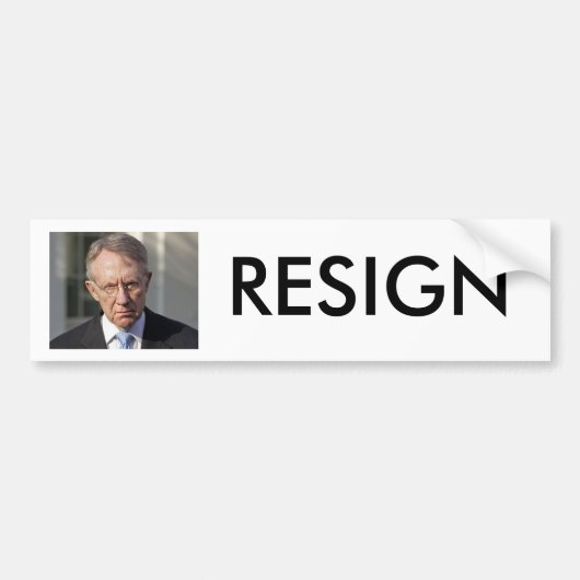 HARRY REID RESIGN BUMPERSTICKER (Voorkant)
