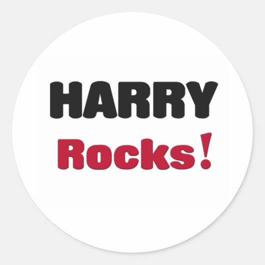Harry Rocks Ronde Sticker (Voorkant)