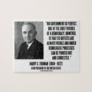 Harry S. Truman No gov is perfecte democratie Legpuzzel