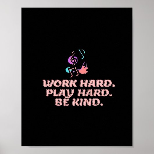 Harry Style - Werk hard, speel zo hard, wees vrien Poster (Voorkant)