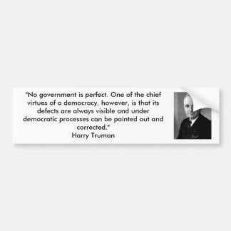 Harry Truman - Democratie Bumpersticker