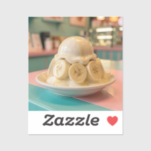 Hars Banaan Sundae Retro IJssalon Sticker