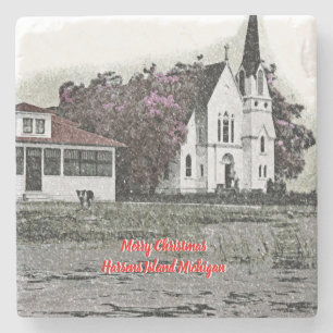 Harsens Island Michigan St Marks Church 1925 Stenen Onderzetter