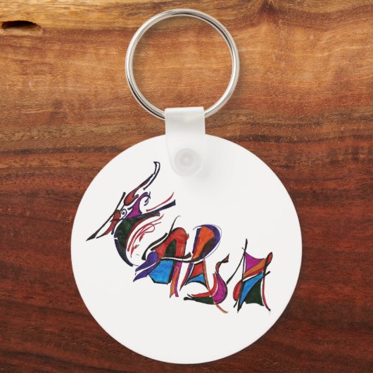 HARSH custom art work calligraphy Sleutelhanger (Voorkant)