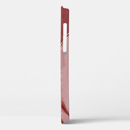 Harskunst, donkerrode marsala abstracte achtergron Case-Mate iPhone case (Achterkant / Links)