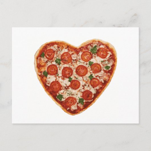 harsvormige pizza briefkaart (Voorkant)