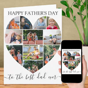 Hart 11 Foto Collage Beste Papa Ooit Vaderdag Kaart