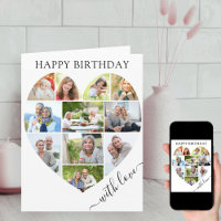 Hart 11 Foto Collage met Liefdes Schrift Verjaarda