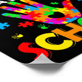 Hart 120e dag van het bewustzijn van leraren autis poster (Hoek)