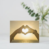 hart-642068. HEART HANDS SUNSET FOTOGRAPHY BACKG Briefkaart (Staand voorkant)