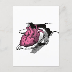  hart aan de hand door Crack Briefkaart