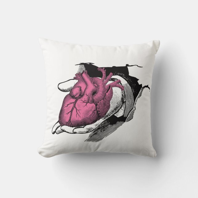  hart aan de hand door Crack Kussen (Voorkant)