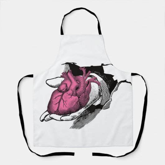 hart aan de hand door Crack Schort (Voorkant)