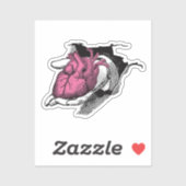  hart aan de hand door Crack Sticker (Vel)