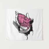 hart aan de hand door Crack Wandkleed (Voorkant (horizontaal))