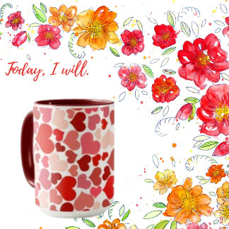 Hart Abstract Modern Achtergrond Design Mok