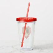 hart acryl drinkbeker (Achterkant)
