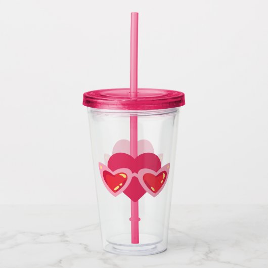 Hart Acryl Drinkbeker (Voorkant)