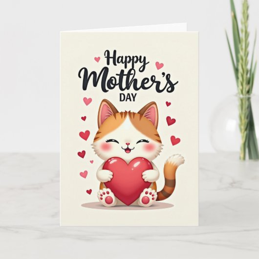 Hart Afbeelding Liefdevolle Moederdagkaart Kaart (Voorkant)