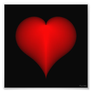 Hart afdrukken foto afdruk