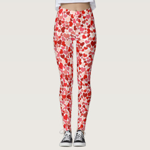 Hart afdrukken leggings