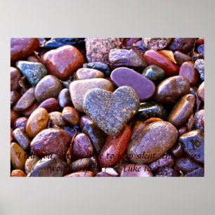 Hart afdrukken poster